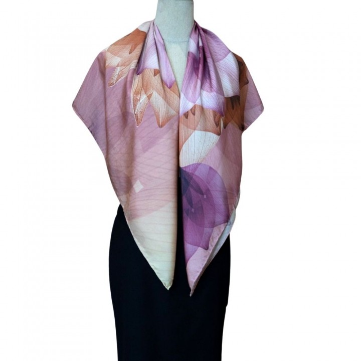 Square silk scarf- SOPHIA SUNSET   